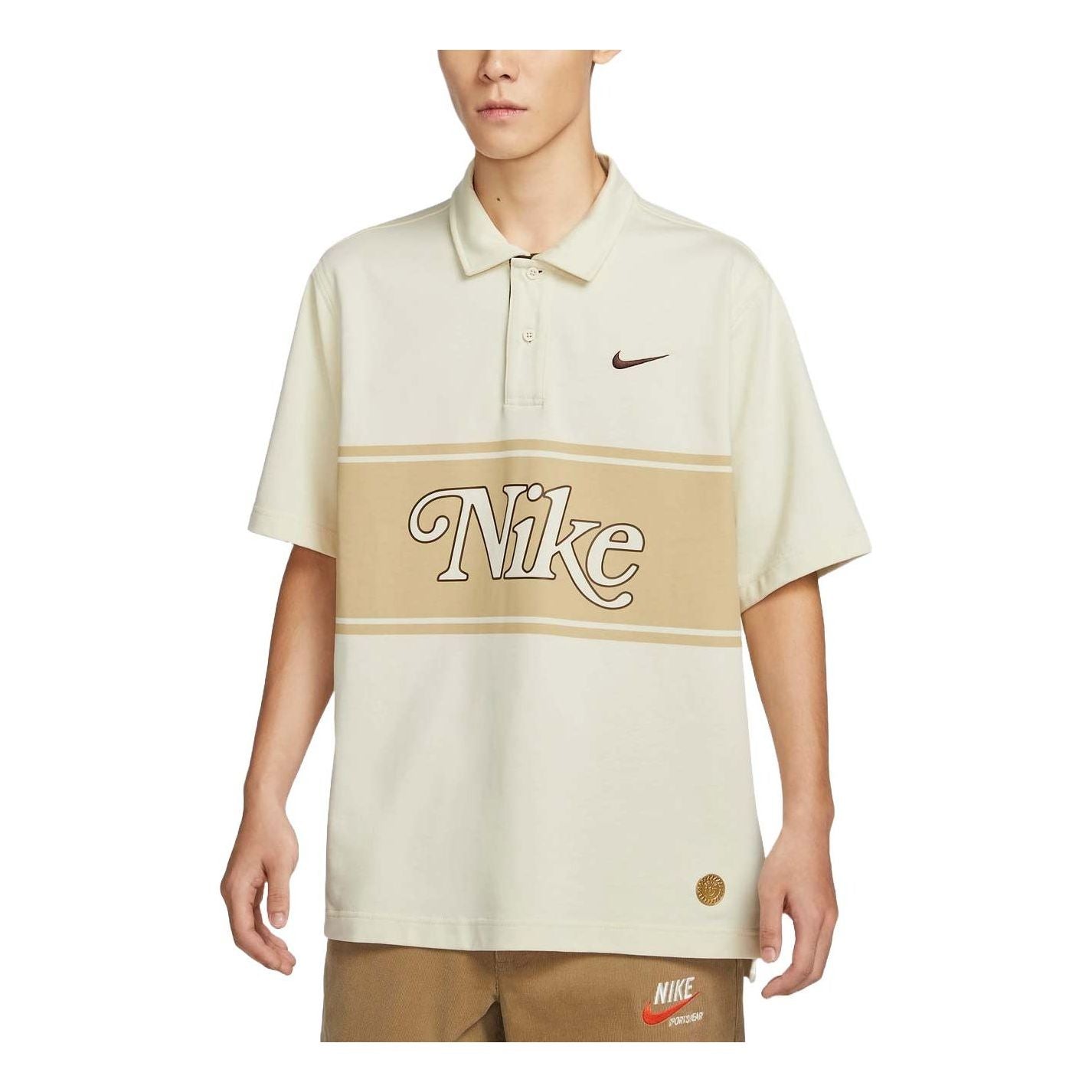 Polo tričko Nike Nike Sportswear Graphic Polo Shirt Béžová | HM4456-113, 0