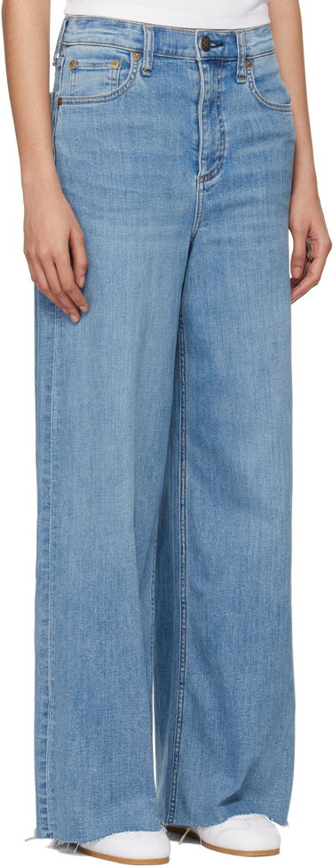 Džínsy rag & bone rag & bone 'The Sofie' High-Rise Ultra Wide Ankle Jeans Modrá | WDD24F3000FUMO, 1