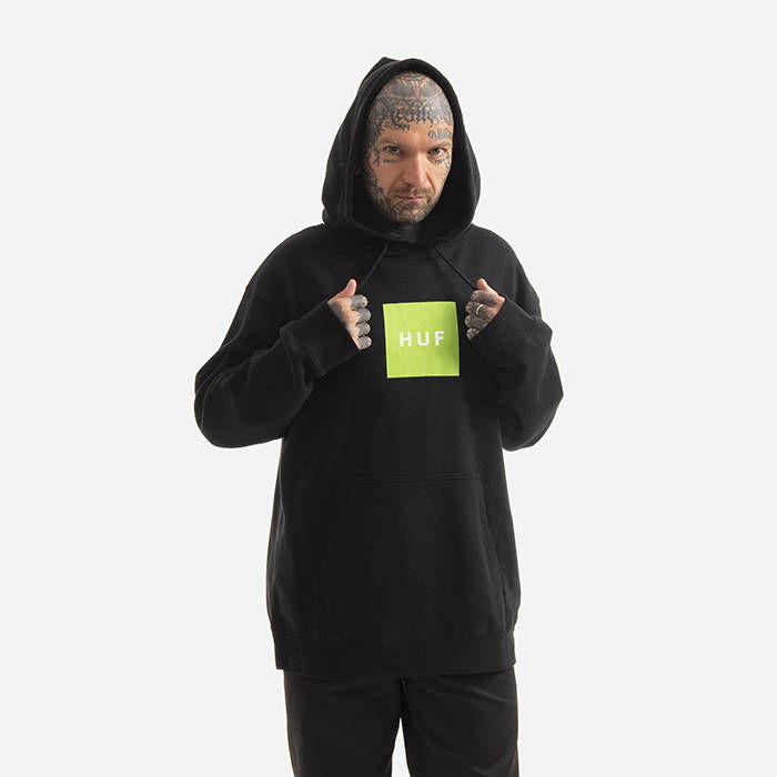 Mikina HUF Box Logo Hoodie Čierna | pf00465-black, 0