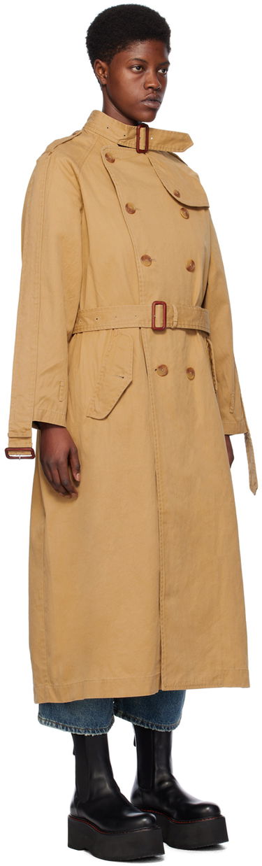 Trenčkot R13 R13 Pin-Buckle Trench Coat Béžová | R13WR240-R324B, 1
