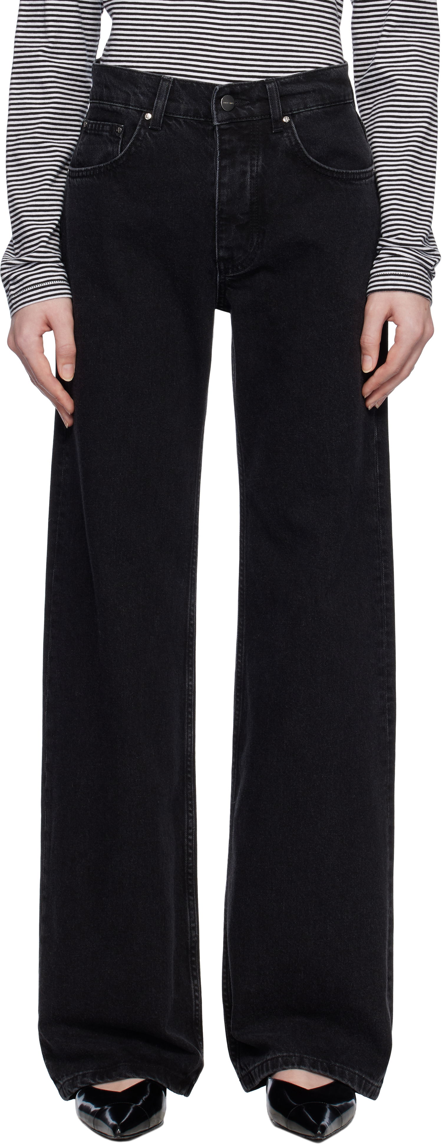 Džínsy Anine Bing Hugh Black Denim Jeans Čierna | A-06-1134-009, 0