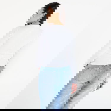 Tričko GAP Long Sleeve Ribbed Logo Top Biela | 805668-00, 2