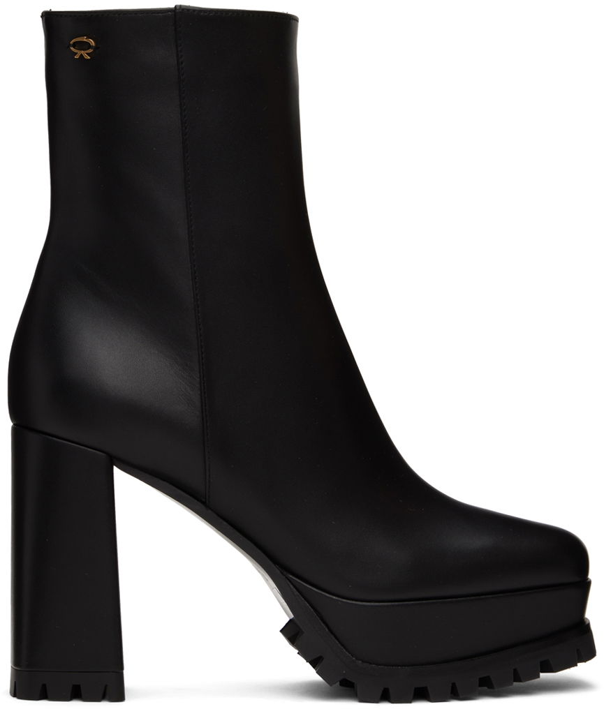 Tenisky a topánky Gianvito Rossi Gianvito Rossi Harlem Platform Ankle Boots Čierna | G73178.70GOM.VGINERO, 0