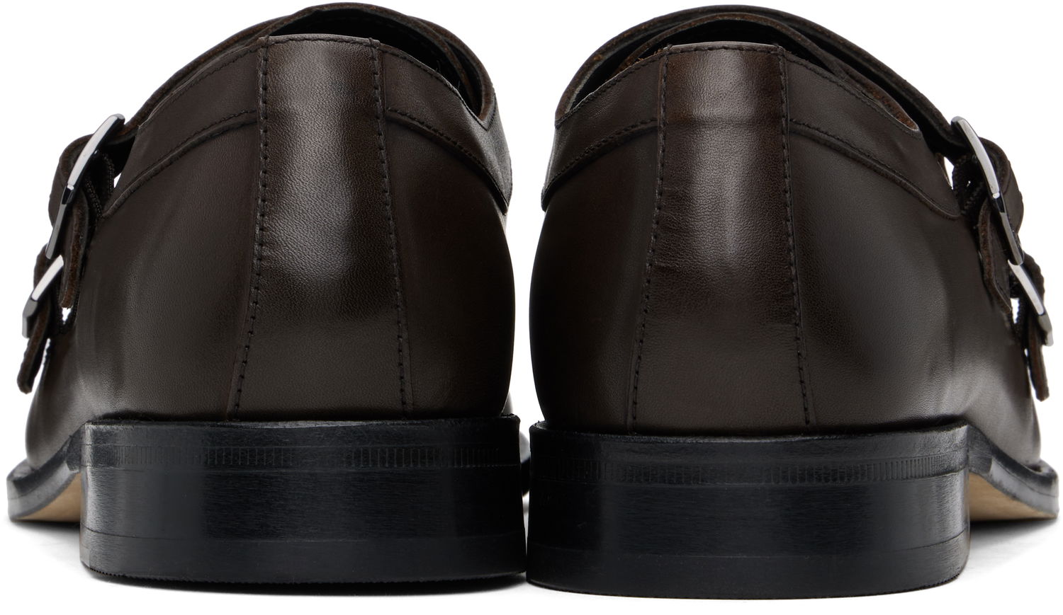 Oblečenie BOSS Leather Monkstraps with Flexible Sole Hnedá | 50536161, 1