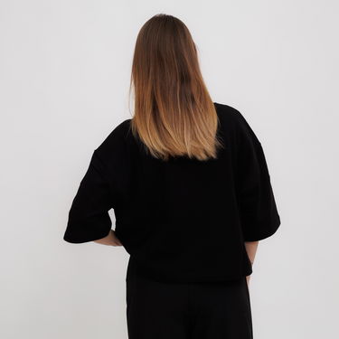 Tričko Emporio Armani EA7 Emporio Armani Cropped T-Shirt Čierna | 7W000177-AF12473-UC001, 1