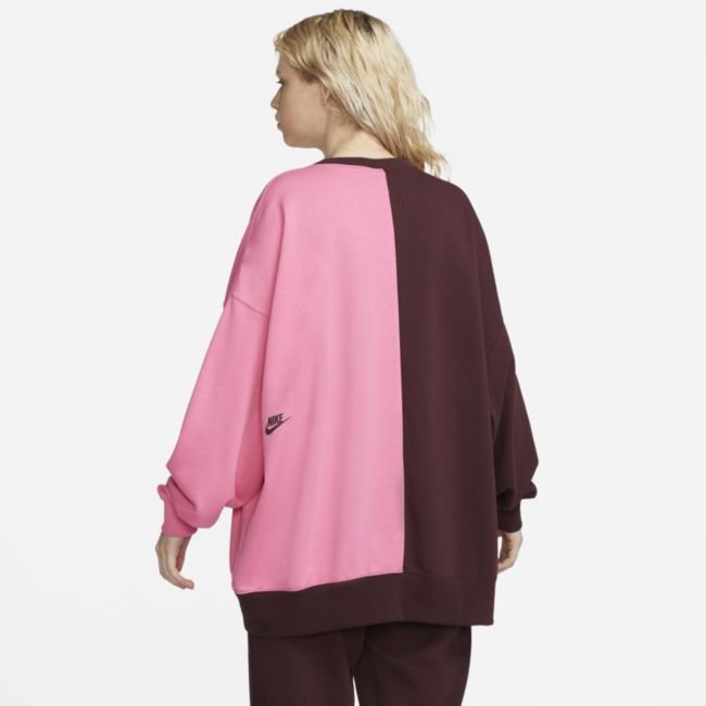 Mikina Nike Sportswear Over-Oversized Fleece Dance Sweatshirt - Red Ružová | DV0328-652, 1