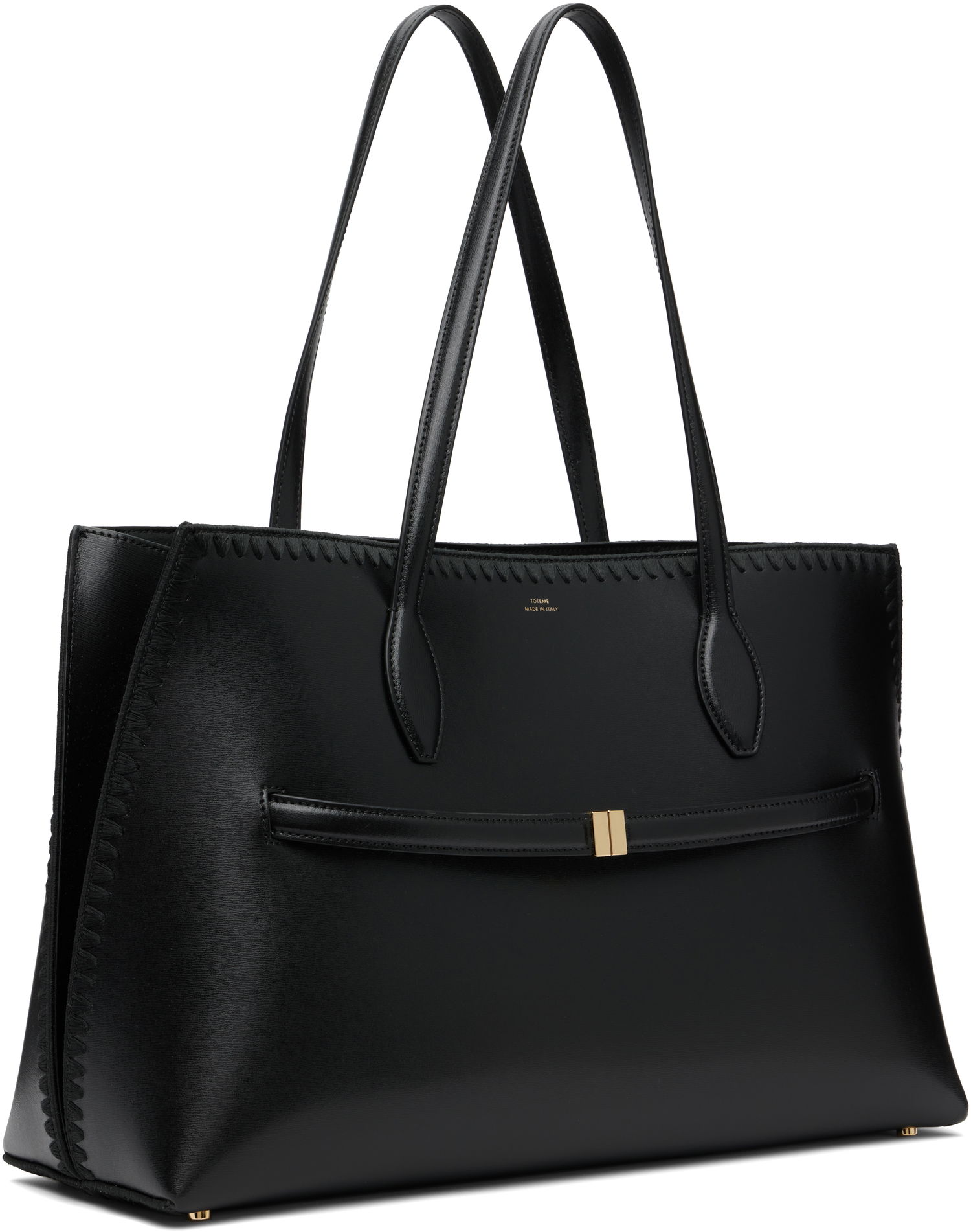 Tote bag TOTEME TOTEME Embroidered Leather Lounge Tote Čierna | 253-WAL0073-LE0025, 1