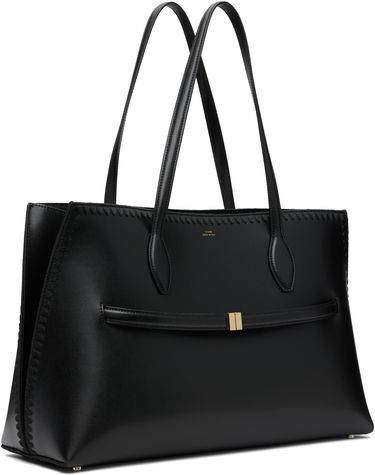 Tote bag TOTEME TOTEME Embroidered Leather Lounge Tote Čierna | 253-WAL0073-LE0025, 1