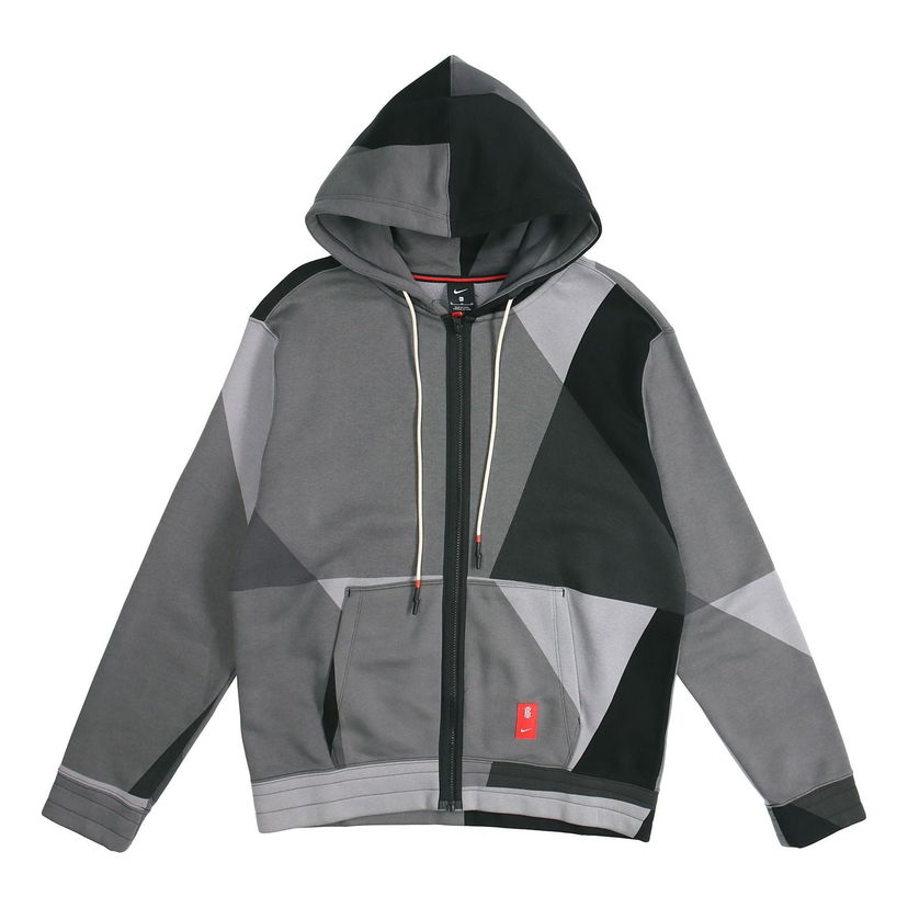 Mikina Nike Kyrie Irving Colorblock Zipper Hoodie Šedá | BV9286-010