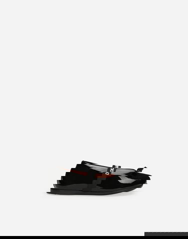 Tenisky a topánky Dolce & Gabbana Patent Leather Ballet Flats With Bow For First Steps Čierna | D20093A483180999, 0