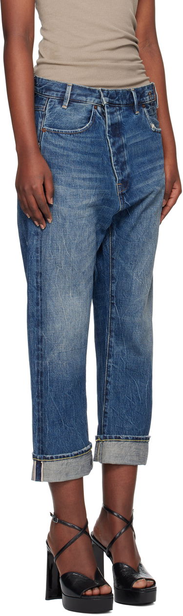 Džínsy R13 R13 Exene Crossover Cropped Jeans Modrá | R13WD139-D277A, 1