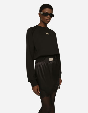 Mikina Dolce & Gabbana Technical Jersey Sweatshirt With Tag Čierna | F9R25THU7H9N0000, 3