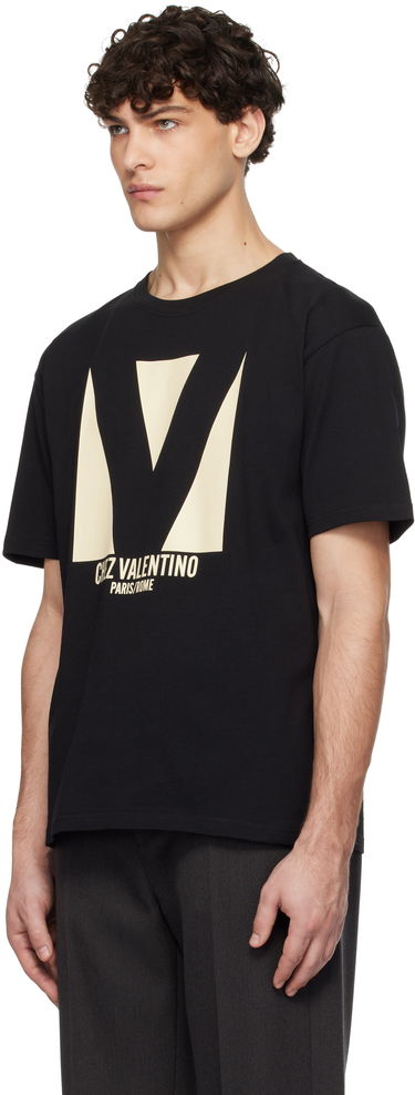 Tričko Valentino Jersey Cotton Print T-Shirt Čierna | 6V3MG16PAQ9, 3