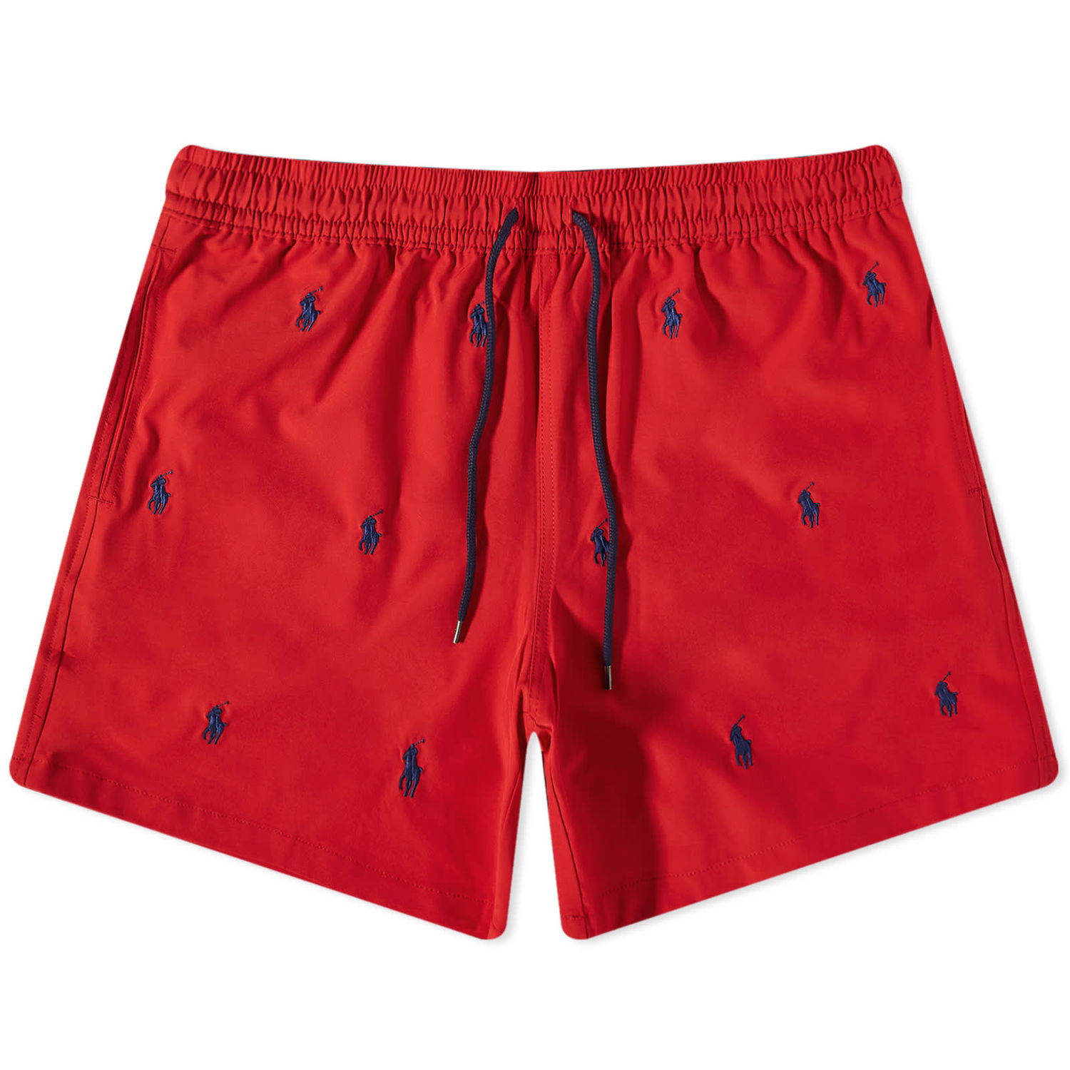Plavky Polo by Ralph Lauren All Over Pony Traveller Swim Short Červená | 710835129001, 0