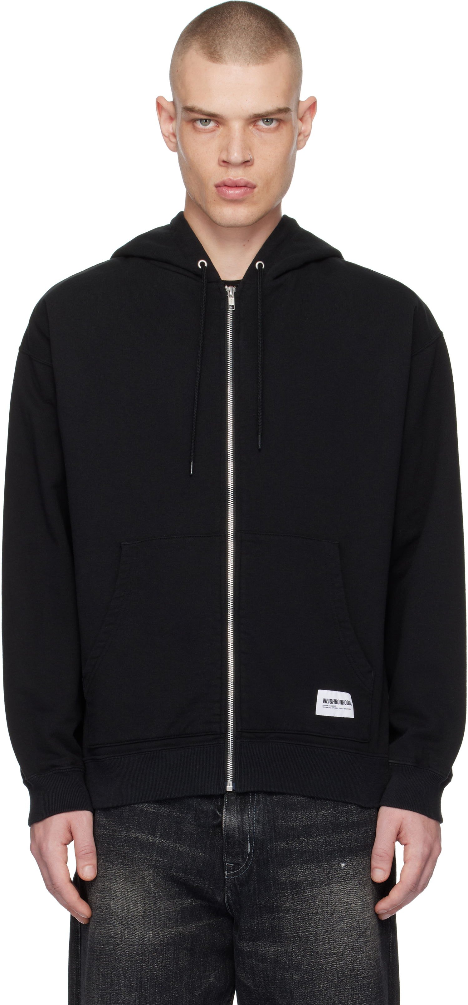 Mikina Neighborhood Classic Sweat Zip Hoodie Čierna | 242FPNH-CSM05, 0
