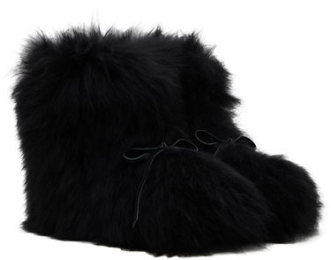 Kabáty We11done We11done Fur Moccasin Boots Čierna | WD-AO2-24-459-W-BK, 3