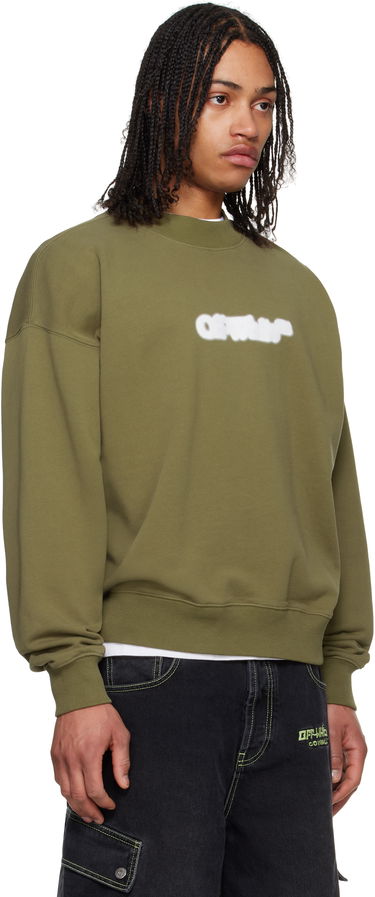 Mikina Off-White Off-White Spray Arrow Skate Sweatshirt Zelené | OMBA054S25FLE0045601, 1