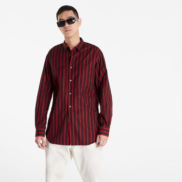 Košeľa Comme des Garçons Shirt Yarn Dyed Stripe Červená | FI-B017, 1