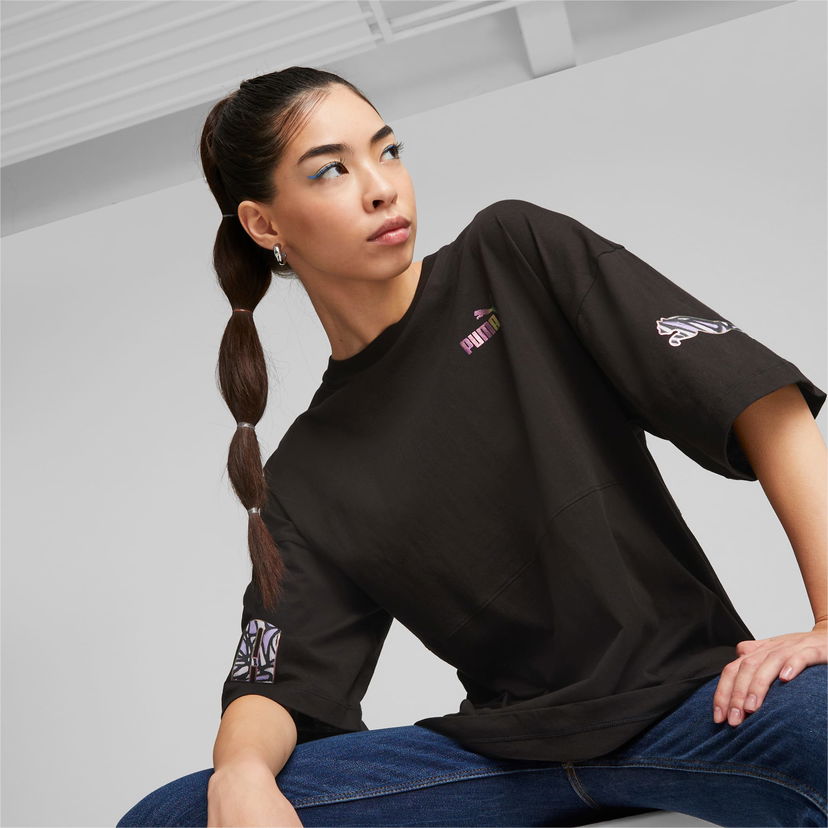 Tričko Puma Power Novashine Graphic T-Shirt Čierna | 674445_01