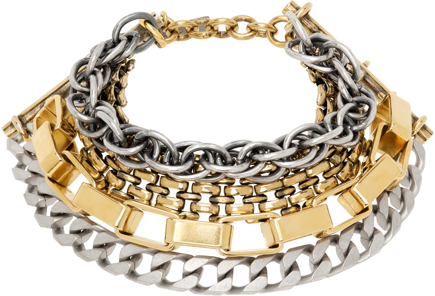 Náramok Maison Margiela MM6 Maison Margiela Mixed Chain Bracelet Metalická | SM6UY0085 P7214, 0