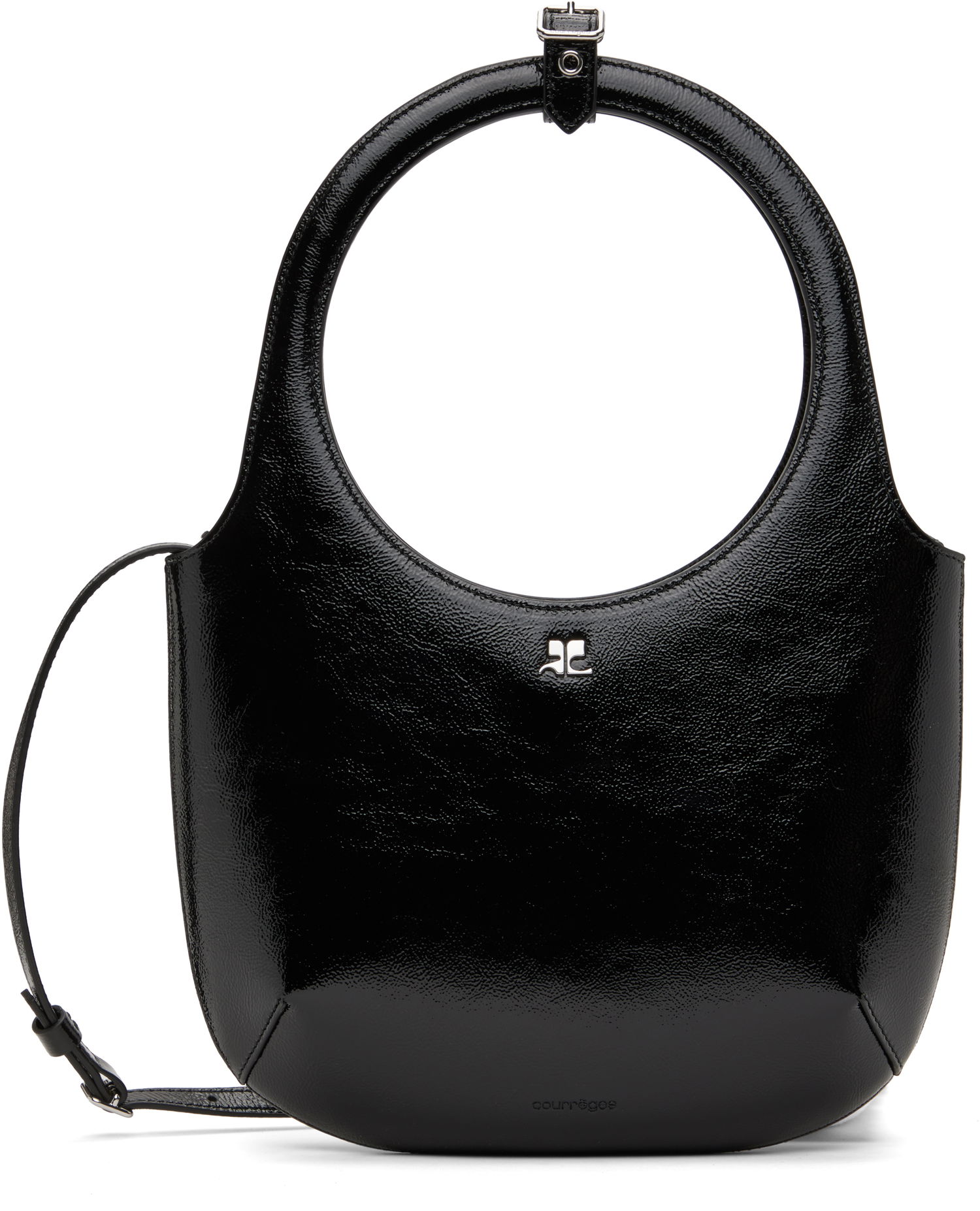 Kabelka Courrèges Leather Shoulder Bag Čierna | 424GSA102CR0043, 0