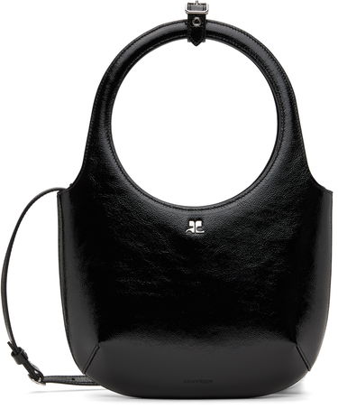 Kabelka Courrèges Leather Shoulder Bag Čierna | 424GSA102CR0043, 0