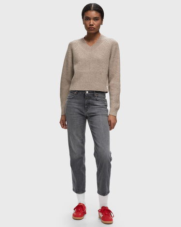 Sveter ØLÅF Merino V-Neck Knit Pullover Béžová | W180701-OATMEAL, 1