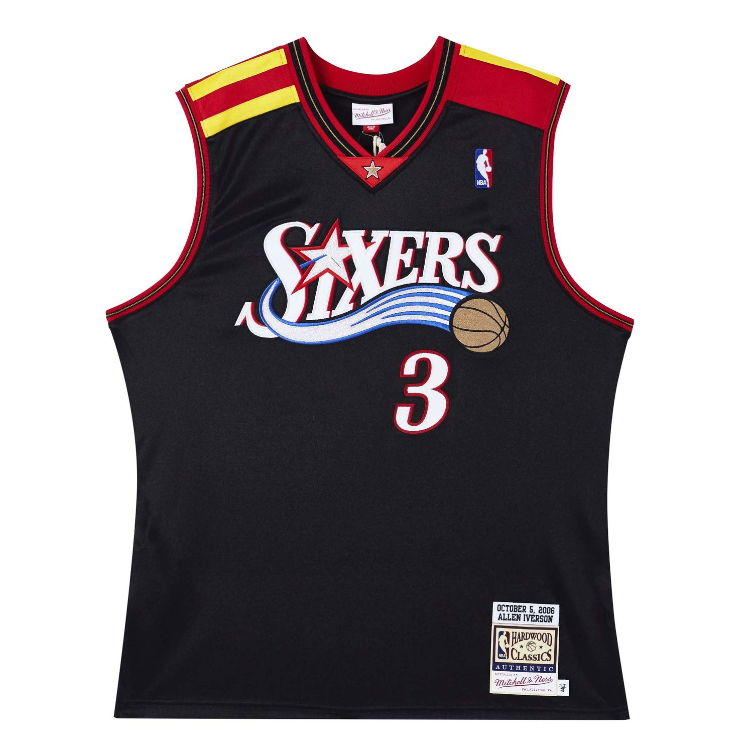 Dres Mitchell & Ness Philadelphia 76ers 'Allen Iverson'  Authentic Basketball Jersey Čierna | AJY4GS20035-P76BLCK06AIV, 0