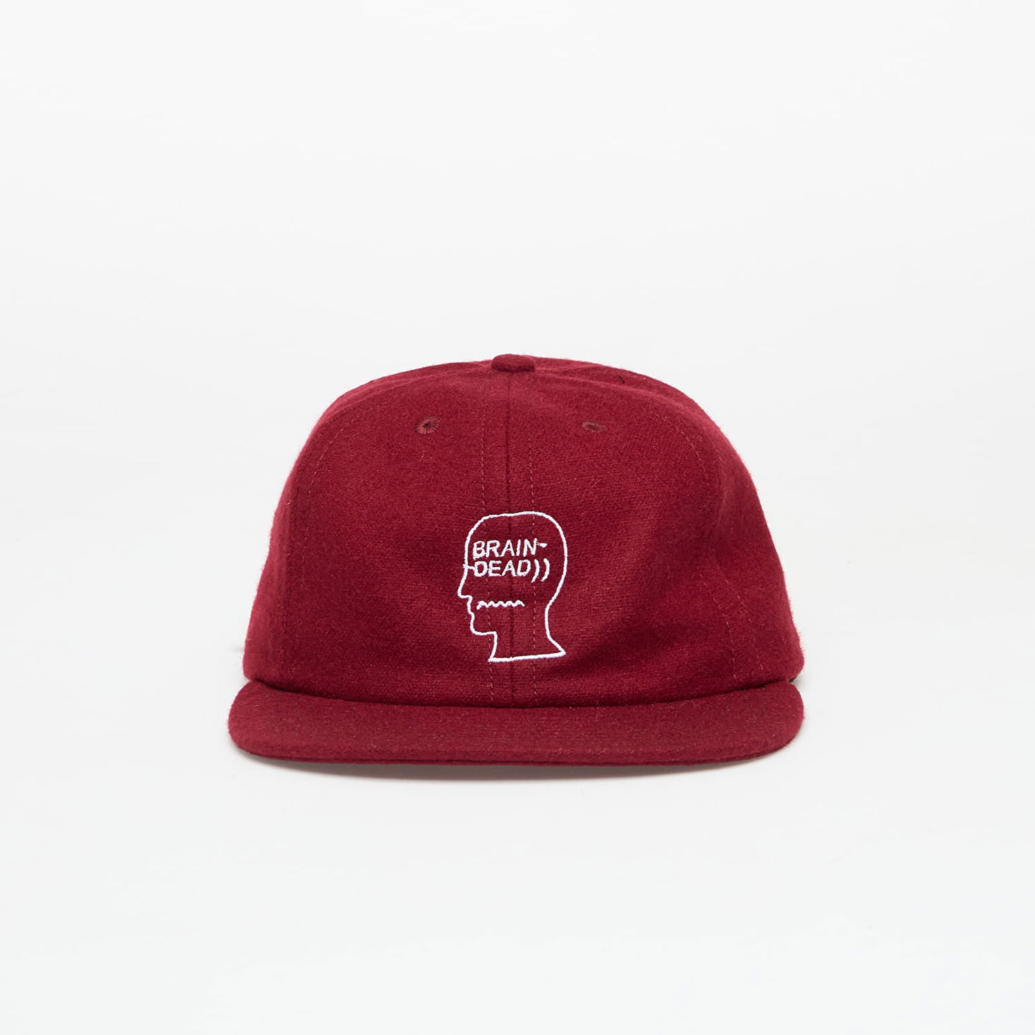 Šiltovka Brain Dead Flannel Logohead 6 Panel Hat Burgundy Universal Vínová | BDF25H01004631RD05, 0
