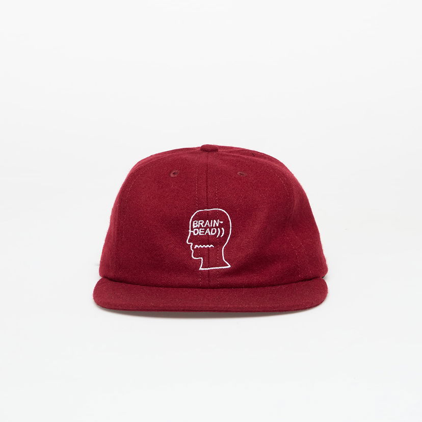 Šiltovka Brain Dead Flannel Logohead 6 Panel Hat Burgundy Universal Vínová | BDF25H01004631RD05