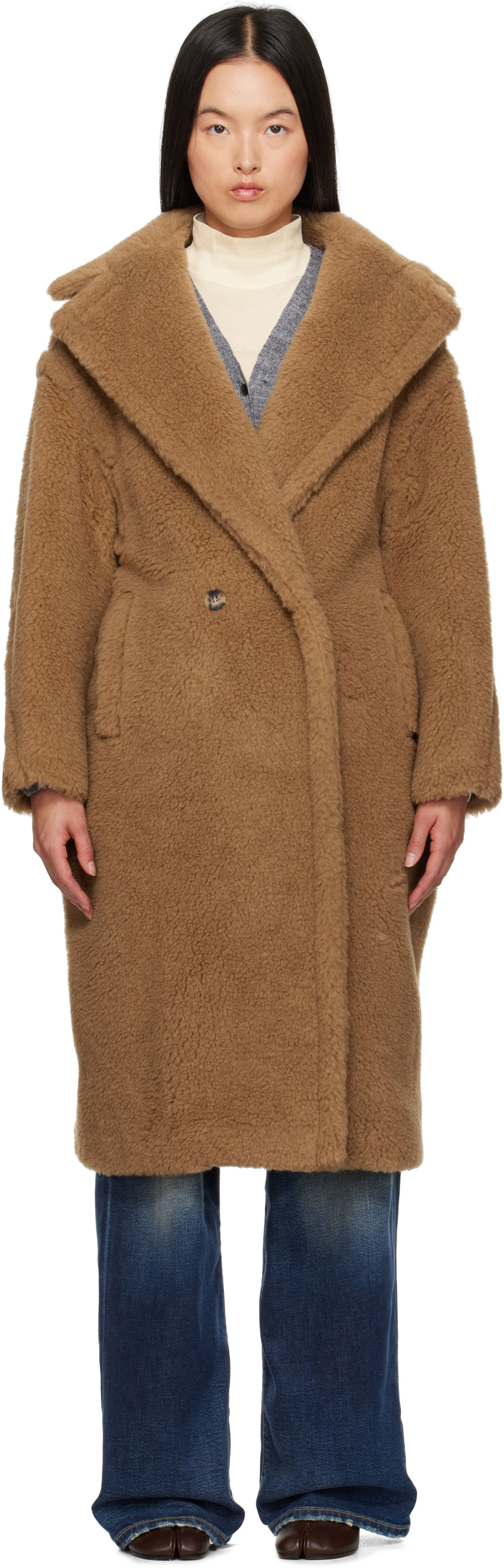 Kabáty Max Mara Max Mara Teddy Bear Icon Coat Hnedá | 2421016032600 MM10739, 0