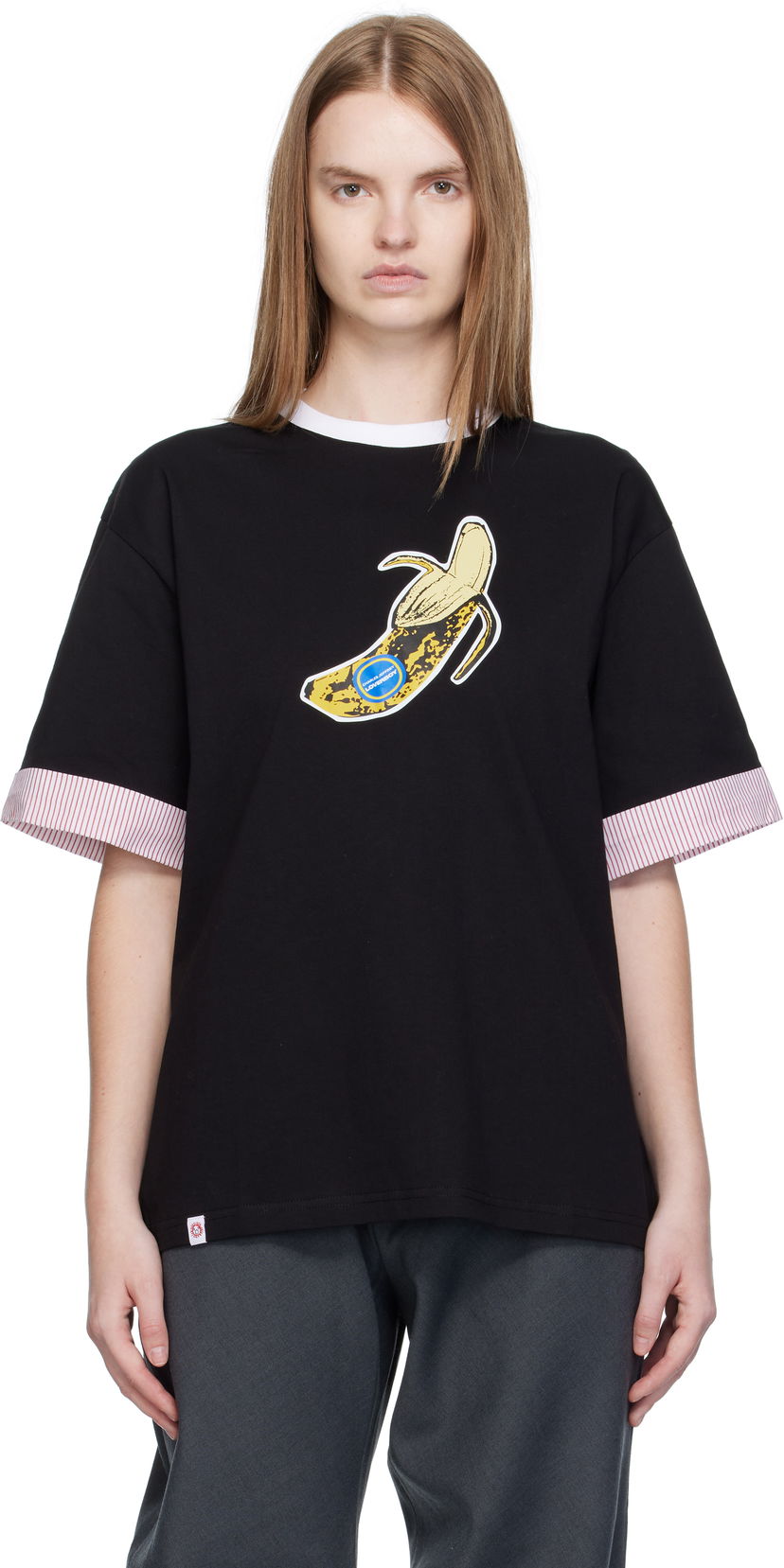 Tričko Charles Jeffrey Loverboy Charles Jeffrey LOVERBOY Turn Up Graphic T-Shirt Čierna | 52080501