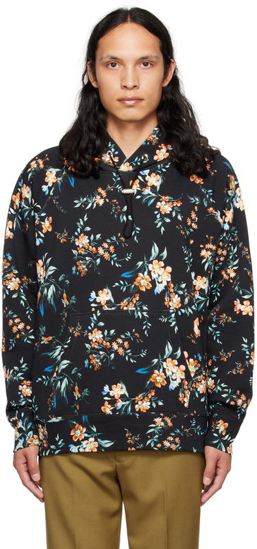 Mikina Erdem Erdem Floral Print Christian Hoodie Čierna | MF22_516MKFSW, 0
