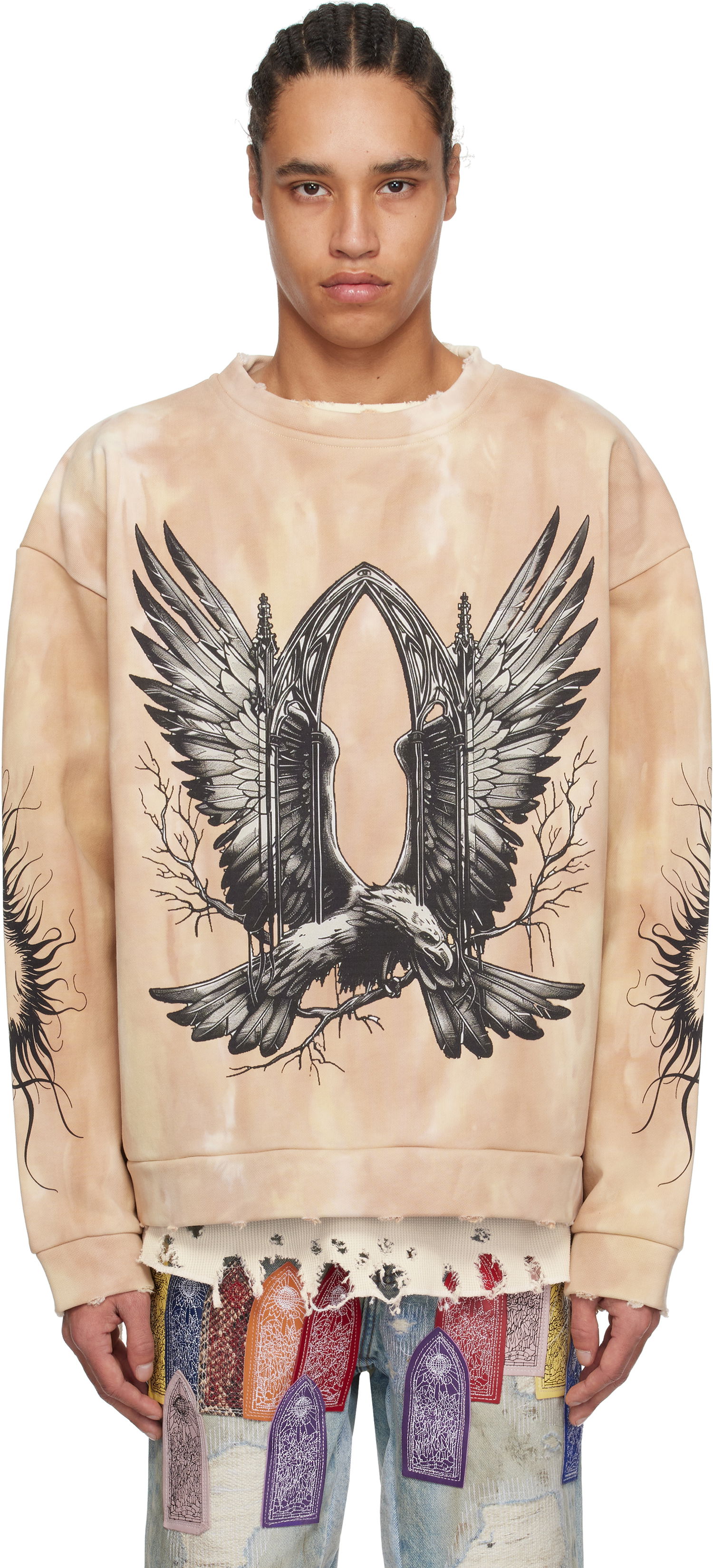 Sveter Who Decides War Who Decides War Soaring Window Crewneck Sweatshirt Béžová | 1110500022SS25, 0