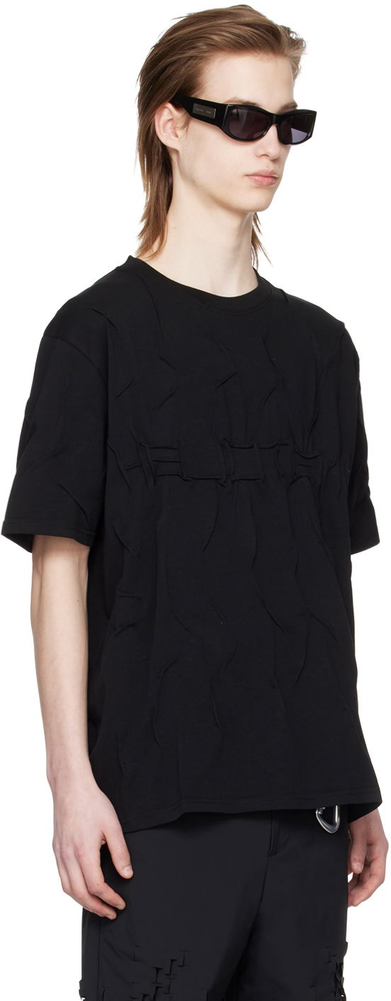 Tričko HELIOT EMIL Quadratic Texture T-Shirt Čierna | PRESS24_M_09_099_BLK01, 1