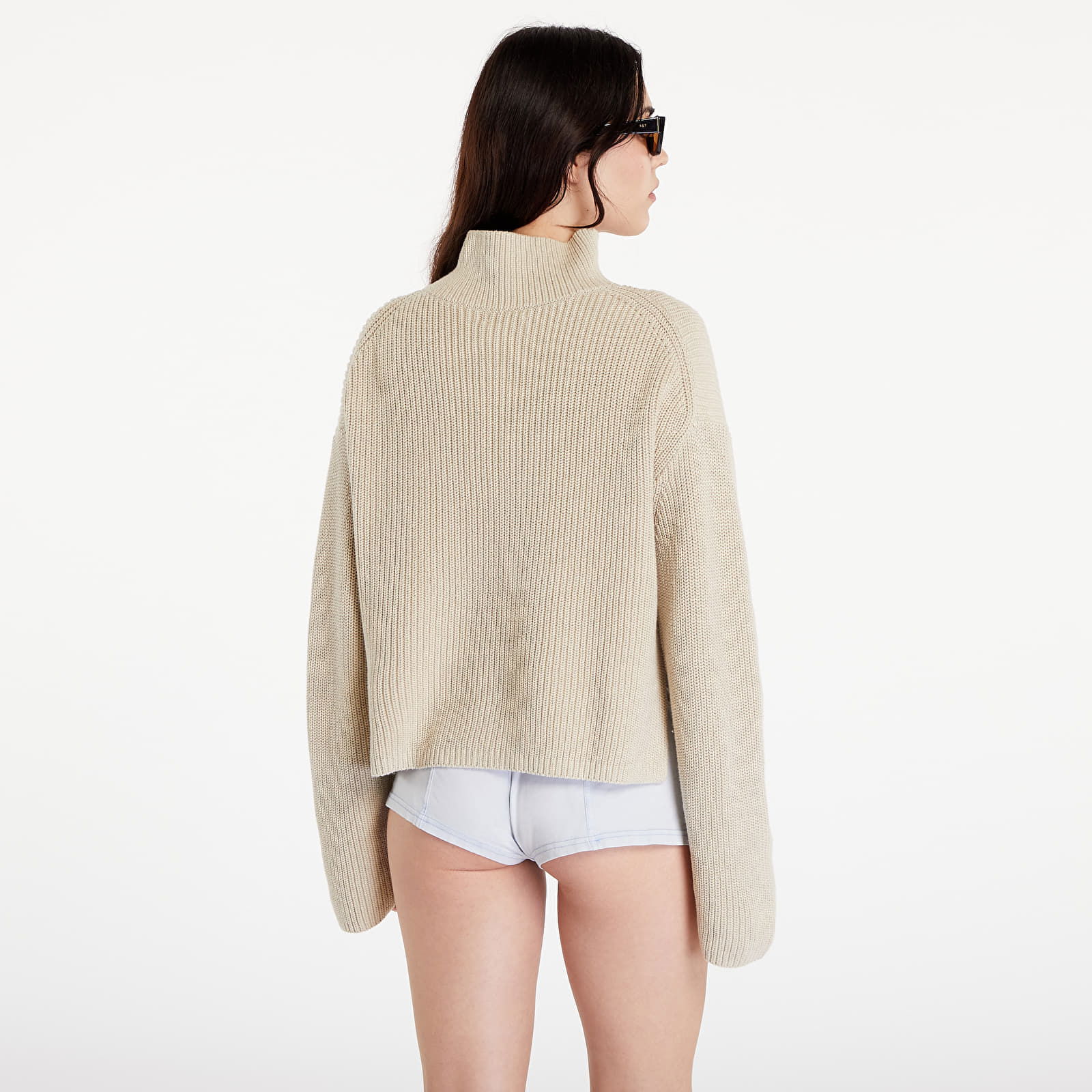 Chunky Loose High Neck Sweater Pelican