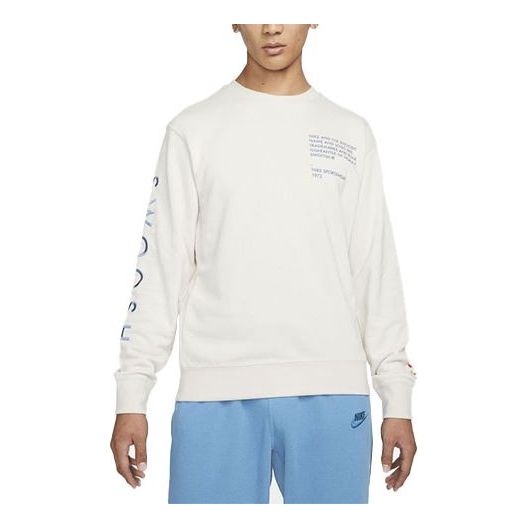 Sveter Nike Embroidered Crewneck Sweatshirt Béžová | DJ0466-104, 0