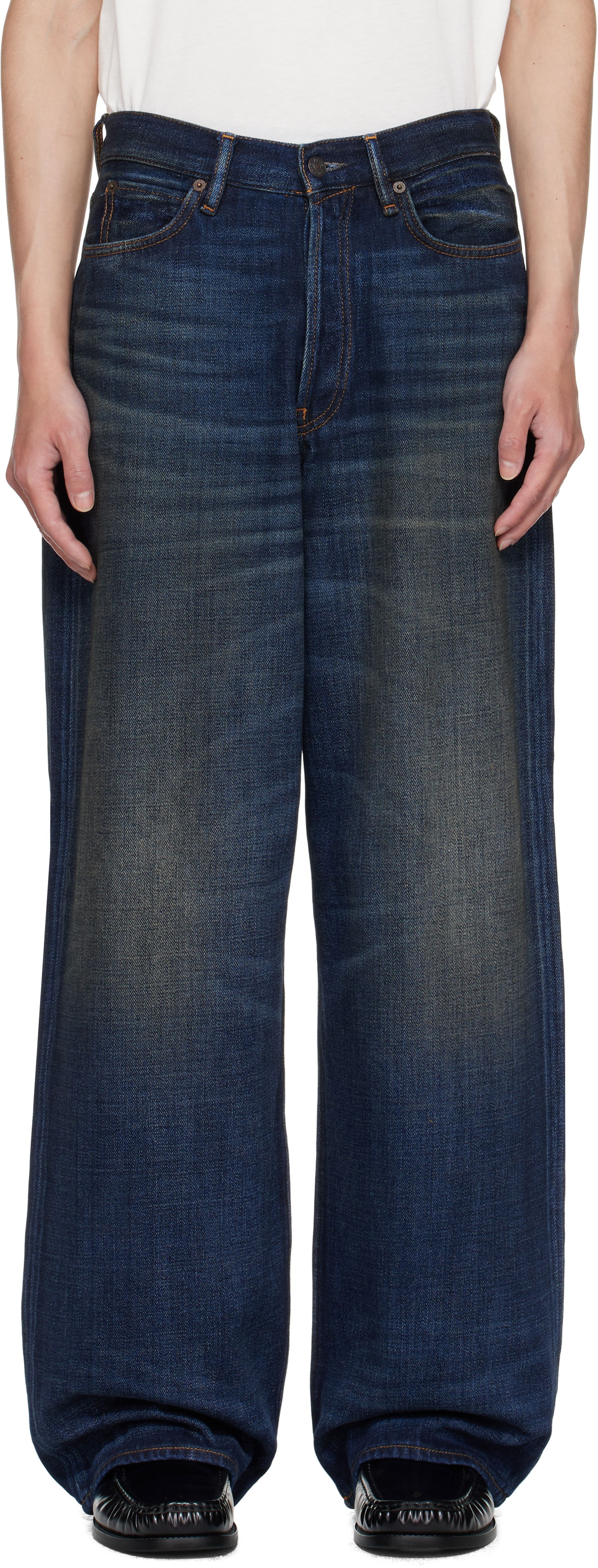 Džínsy Acne Studios Acne Studios Loose Fit 1981 Jeans Modrá | C00082-, 0