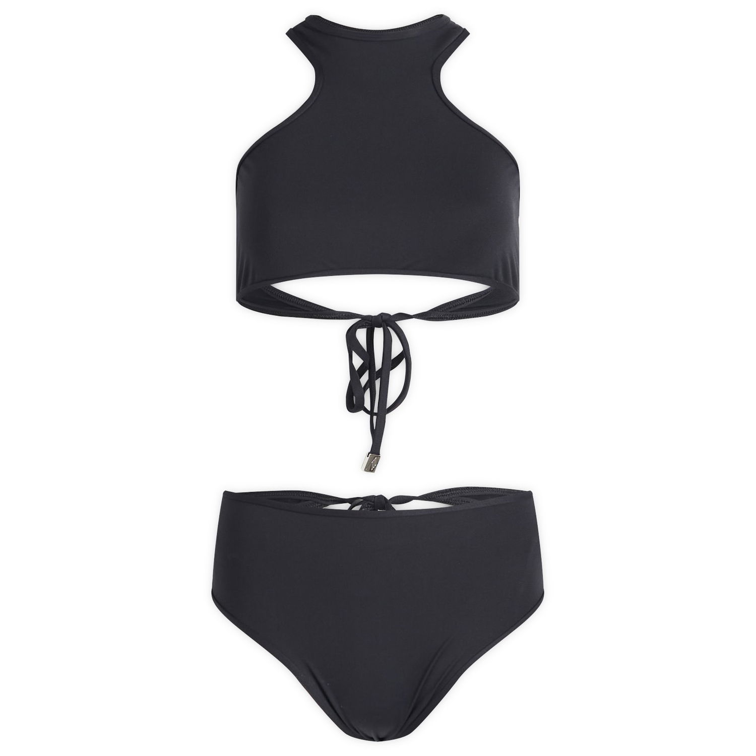 Plavky The Attico Attico Tie Back Bikini, Size Large Čierna | 243WBB82-100, 1