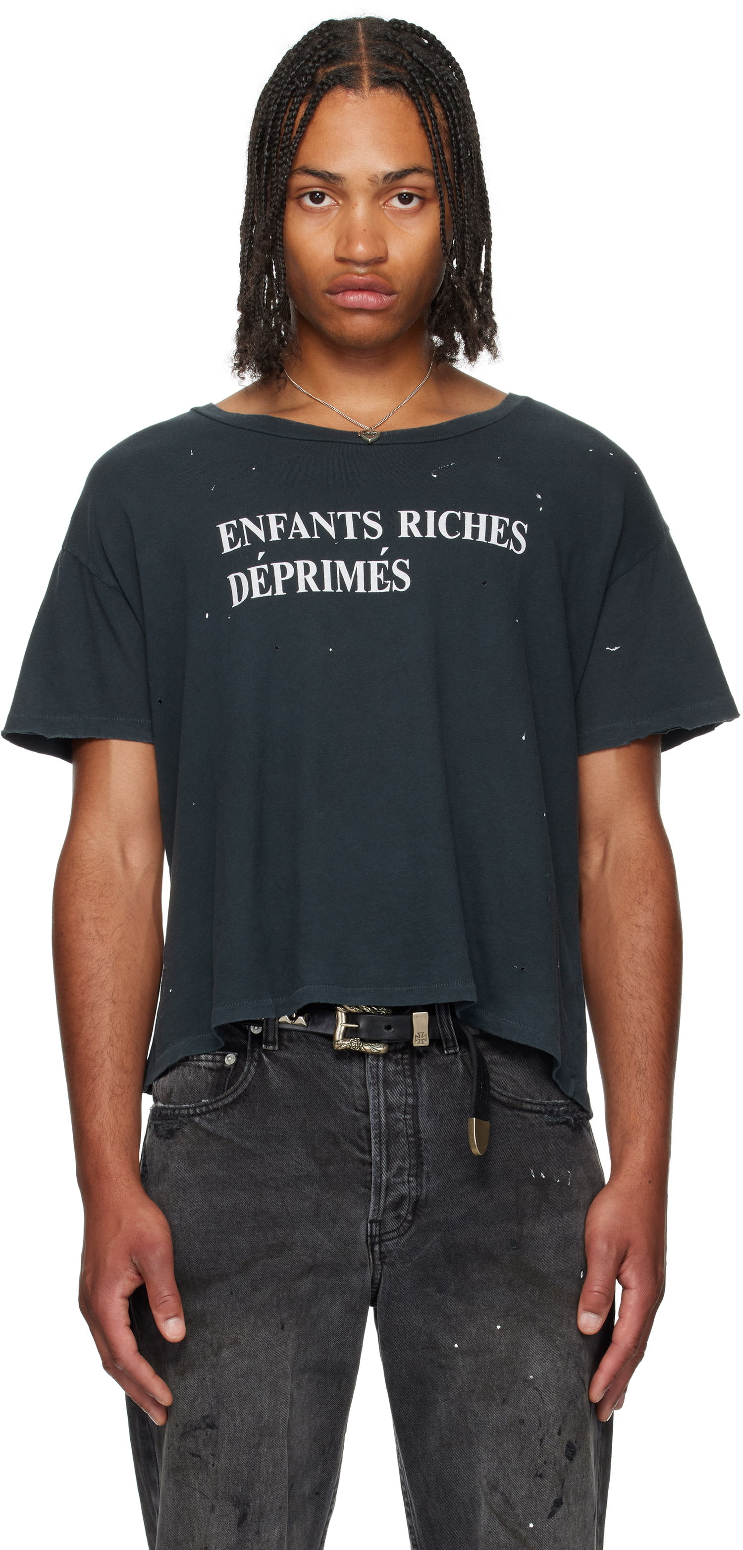 Tričko Enfants Riches Déprimés Enfants Riches Déprimés Classic Logo Distressed T-Shirt Čierna | 010-857, 0