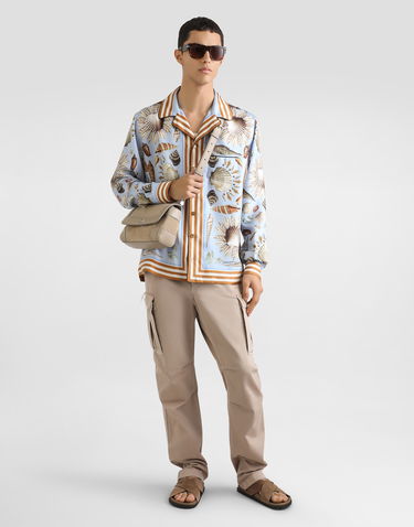 Košeľa Dolce & Gabbana Dolce & Gabbana Shell-print Silk Twill Vanity Shirt Rôznofarebný | G5IF1THI1ZBHC5PK, 1