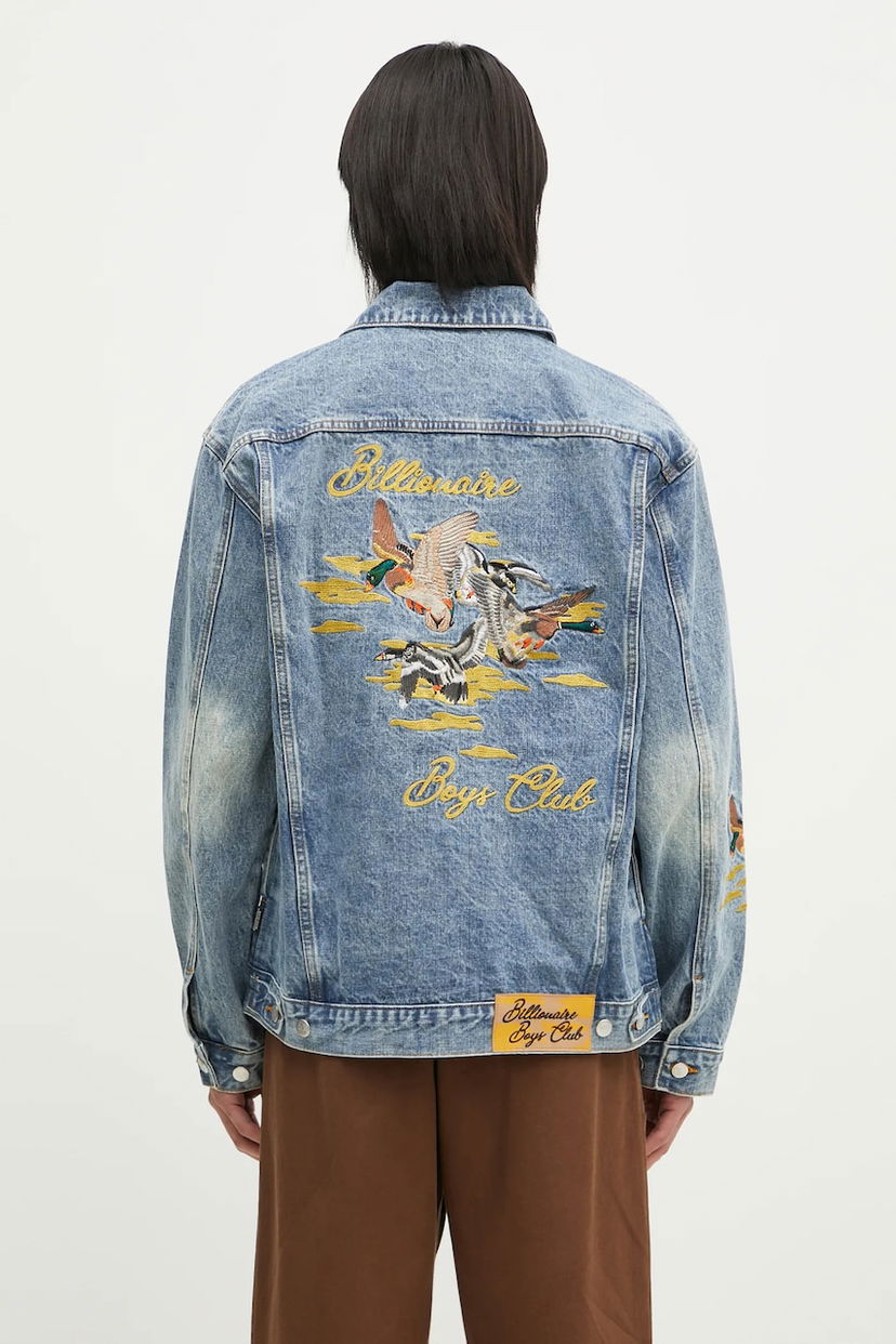 Bunda BILLIONAIRE BOYS CLUB Billionaire Boys Club Duck Embroidered Denim Jacket Modrá | B24410