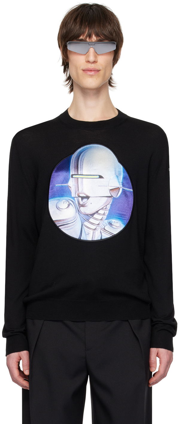 Sveter Stella McCartney Stella McCartney Embroidered Crewneck Sweater Čierna | 6K07133S2479, 0