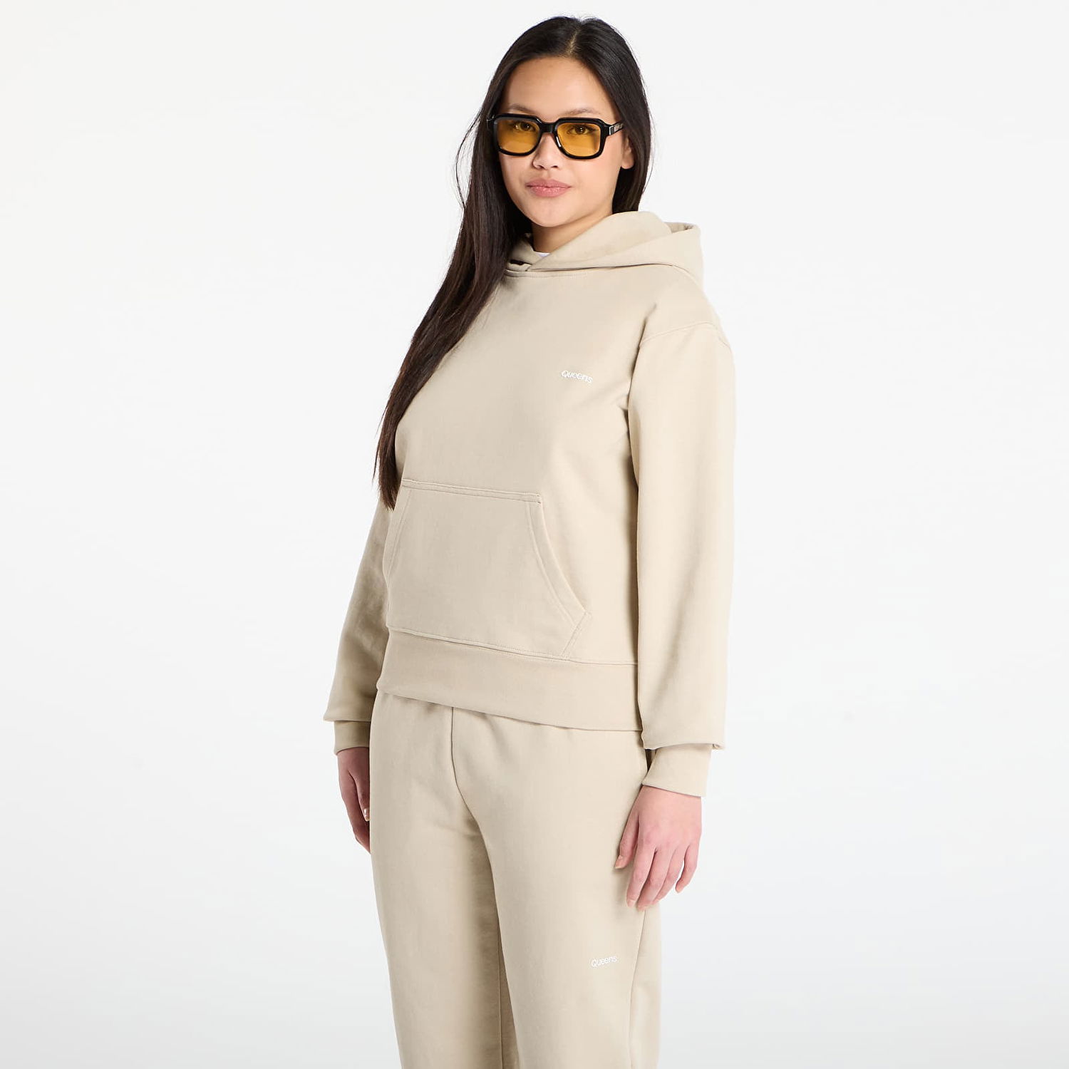 Súprava Queens Queens Essential Hoodie and Sweatpants Set Béžová | QNS_105, 0