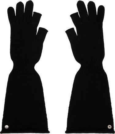 Rukavice Rick Owens Rick Owens Sphinx Long Fingerless Gloves Čierna | RU02E1489 M, 0