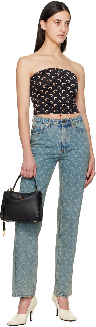 Džínsy Marine Serre Marine Serre Moon Laser Straight Jeans Modrá | WPA128A CDEN0003, 3