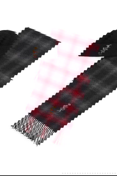 Šál Polo by Ralph Lauren Polo Bear Wool Plaid Scarf and Knitted Beanie Set Červená | 449P02049, 0