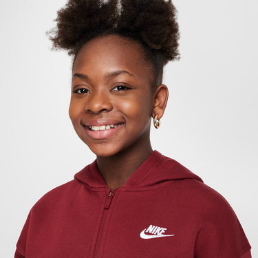 Mikina Nike Nike Sportswear Club Fleece Full-Zip Hoodie Vínová | FD2931-677, 2
