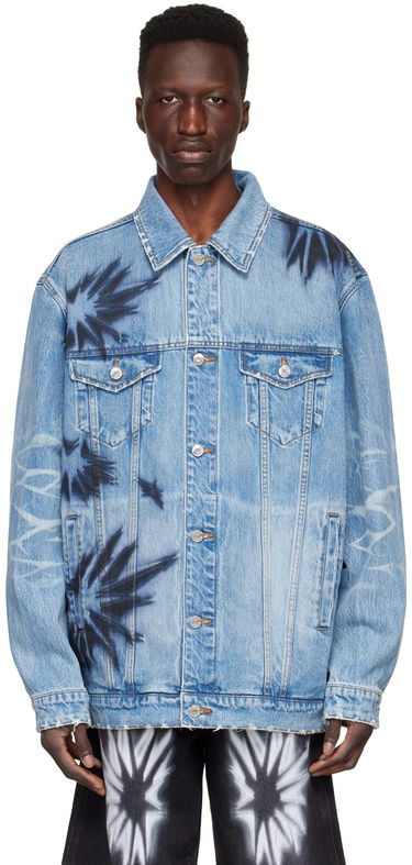 Bunda We11done We11done Tie-Dye Denim Jacket Modrá | WD-DJ1-22-356-U-BL, 0