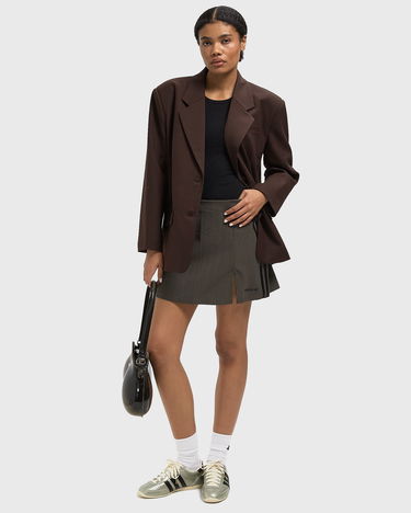 Sukňa adidas Originals Pinstripe Mini Skirt Zelené | JY3516, 2